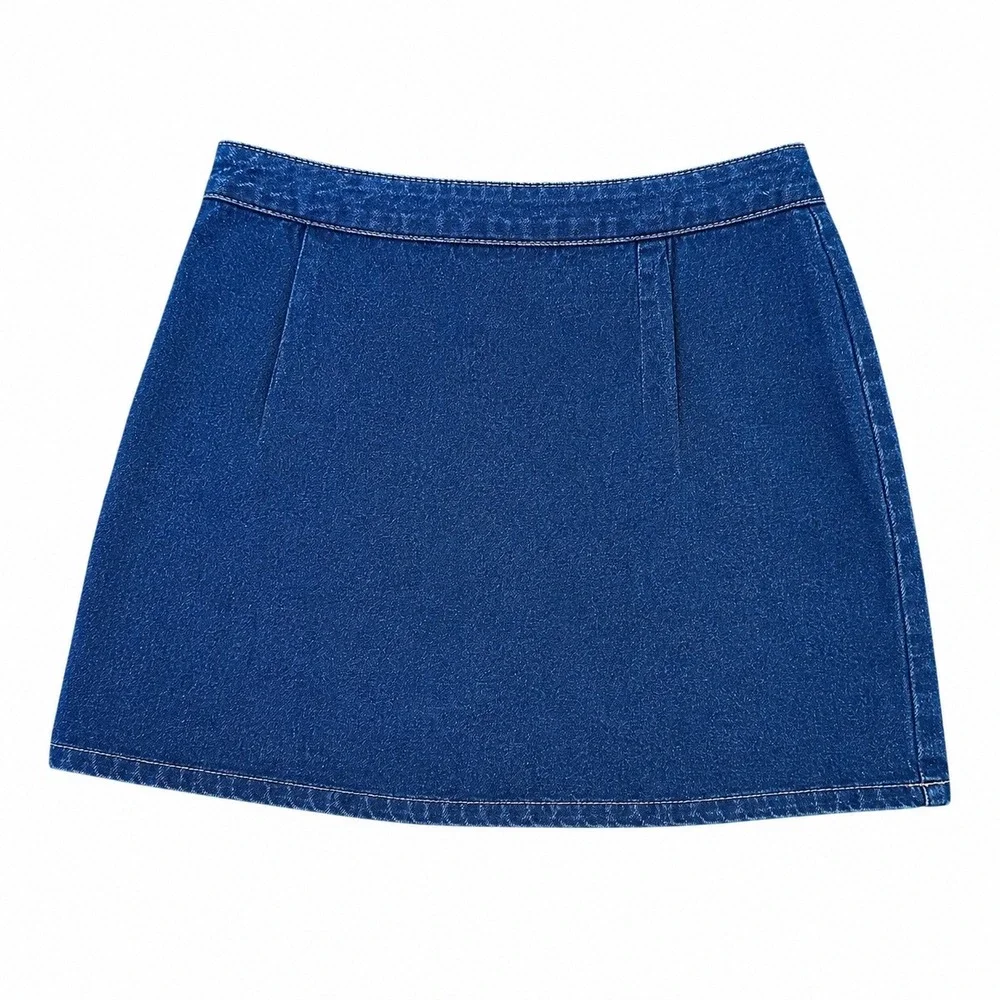 Dark Wash High Waist Jean Skirt Women's Small‎